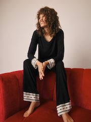 Rockett St George Black/White Lips Pyjamas Set - Image 1 of 13