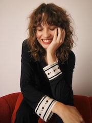 Rockett St George Black/White Lips Pyjamas Set - Image 4 of 13
