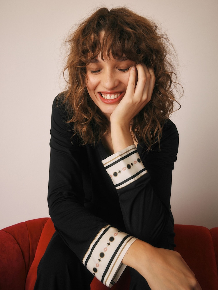 Rockett St George Black/White Lips Pyjamas Set - Image 4 of 13