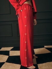 Rockett St George Red Hammered Satin Heart Pyjamas - Image 6 of 8