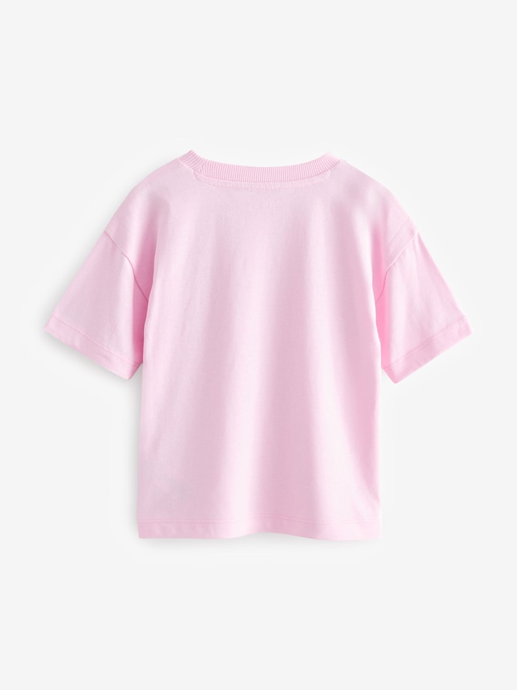 Pink Simple Short Sleeve T-Shirt (3mths-7yrs) - Image 2 of 4