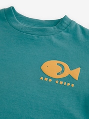 Green Fish Simple Short Sleeve T-Shirt (3mths-7yrs) - Image 3 of 4