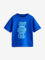 Cobalt Blue Simple Short Sleeve T-Shirt (3mths-7yrs) - Image 1 of 4