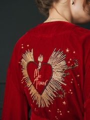 Rockett St George Velvet and Beaded Heart Robe - Imagen 3 de 8