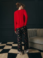 Rockett St George Black/Red Long Sleeve Hearts Pyjamas Set - Image 3 of 11