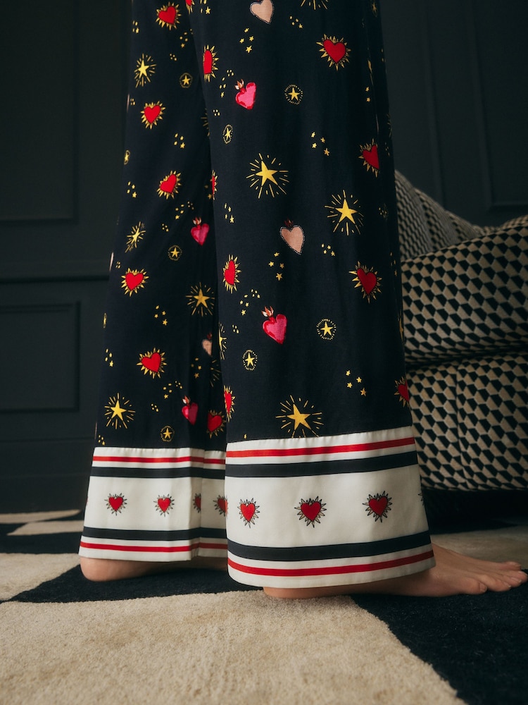Rockett St George Black/Red Long Sleeve Hearts Pyjamas Set - Image 7 of 11