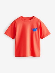 Red Crab Simple Short Sleeve T-Shirt (3mths-7yrs) - Image 1 of 4