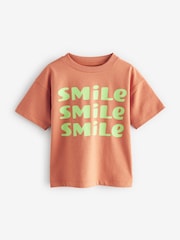 Rust Brown Simple Short Sleeve T-Shirt (3mths-7yrs) - Image 1 of 4