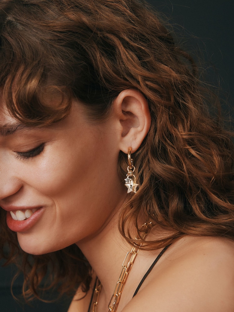 Rockett St George Lock and Key Star Earrings - Image 3 of 7