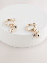 Rockett St George Gold Tone Lock and Key Star Earrings - Image 6 of 7