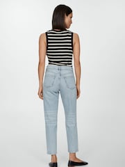 Mango Blue Mom Fit High Waist Jeans - Image 2 of 7