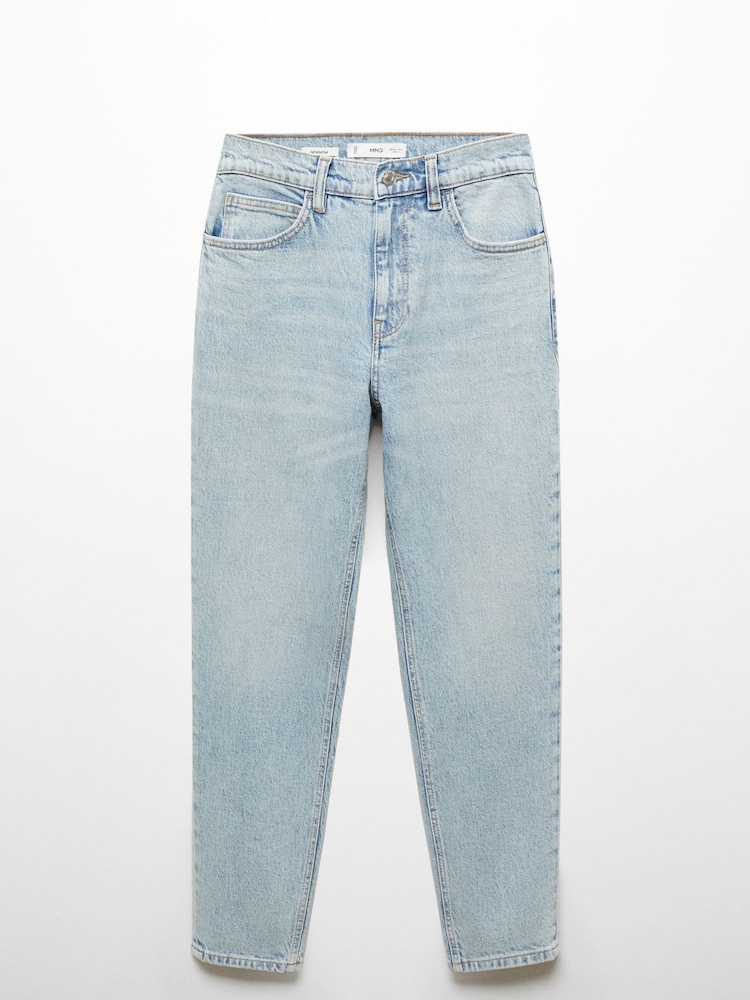 Mango Blue Mom Fit High Waist Jeans - Image 7 of 7