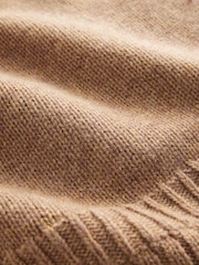 Camel Premium Seam Detail Fine Knitted Jumper - Image 7 of 8