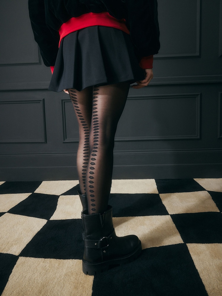 Rockett St George Black Lips Lips Tights - Image 2 of 2