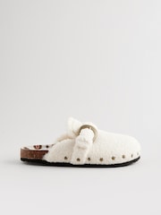 Rockett St George Cream Borg Mule Slippers - Image 5 of 8