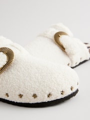 Rockett St George Cream Borg Mule Slippers - Image 6 of 8