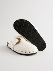 Rockett St George Cream Borg Mule Slippers - Image 7 of 8