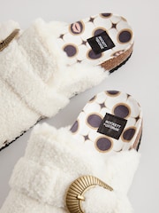 Rockett St George Cream Borg Mule Slippers - Image 8 of 8