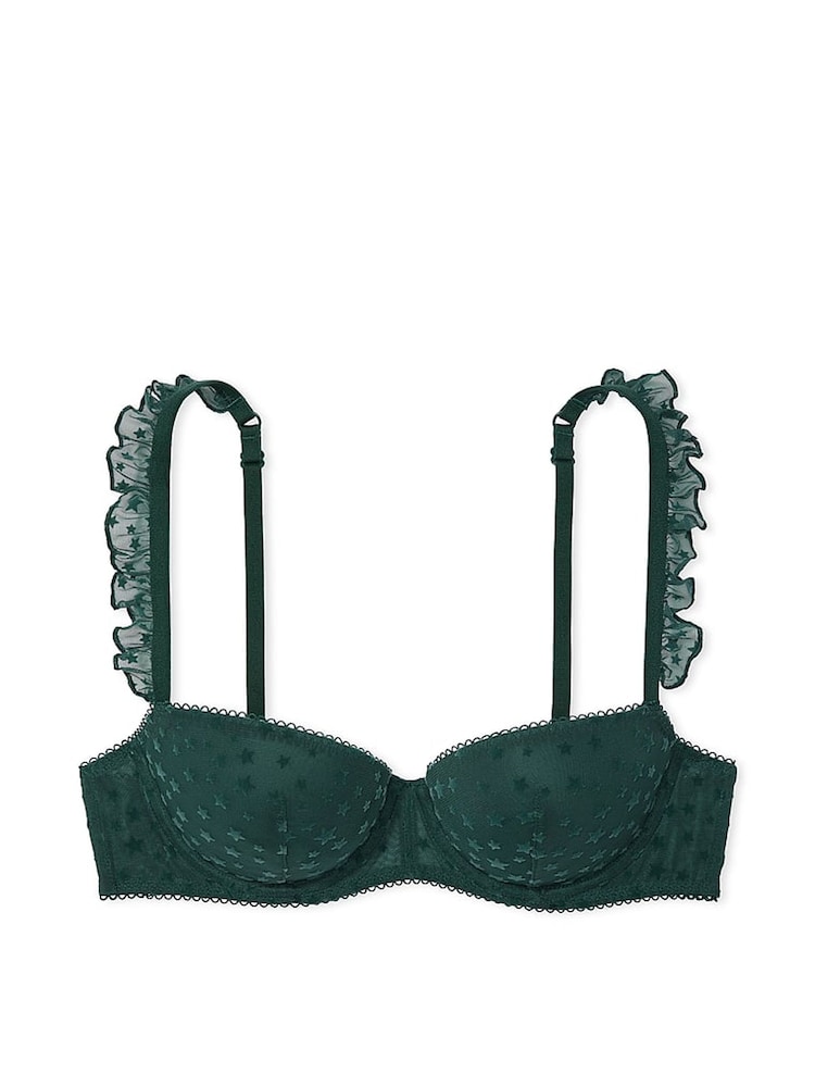 Diep bosgroen - Victoria's Secret PINK beha van kant met sterretjesmotief - Image 3 of 3