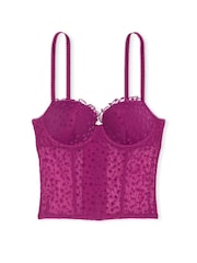 Victoria's Secret PINK Thriller Purple The Wink Star Chaser Lace Corset Bra Top - Image 3 of 3