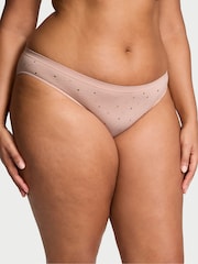 Victoria's Secret Pink Zinc Heart Foil Nude Bikini Knickers - Image 1 of 3