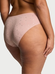 Victoria's Secret Pink Zinc Heart Foil Nude Bikini Knickers - Image 2 of 3