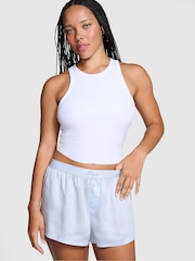 Victoria's Secret PINK Hydrangea Blue Diamante Pyjama Shorts - Image 1 of 1
