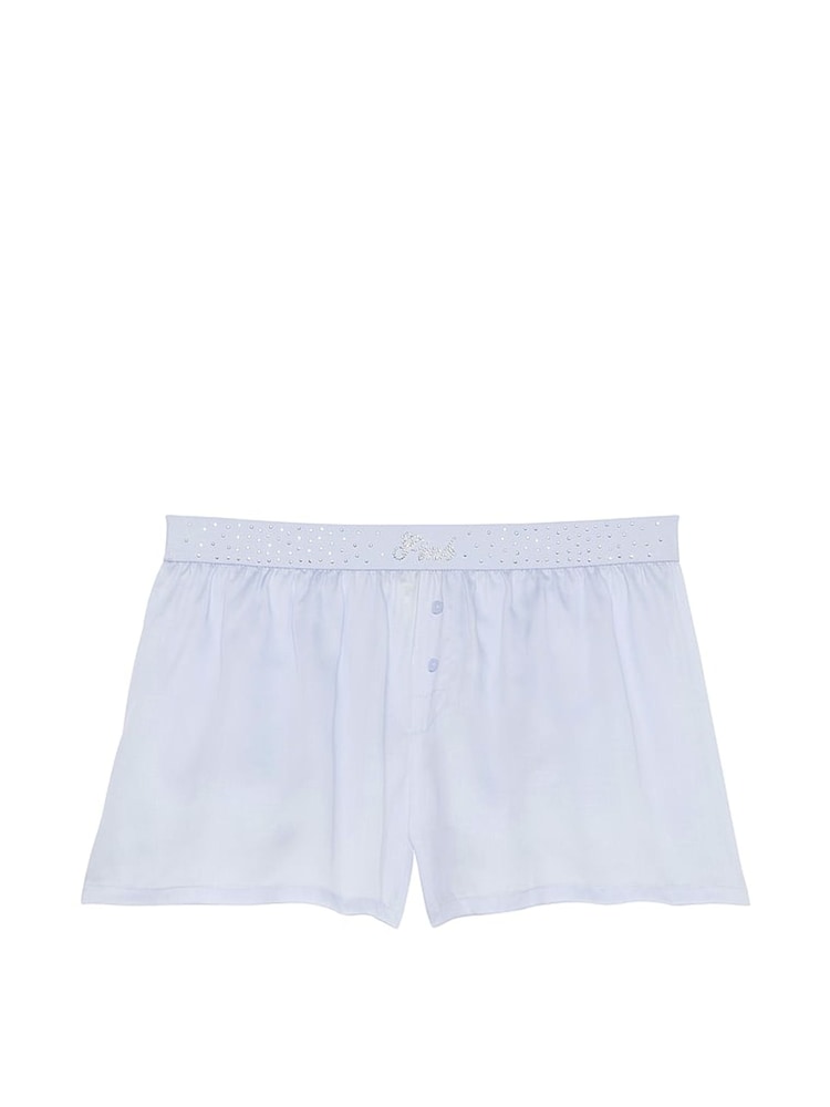 Victoria's Secret PINK Hydrangea Blue Diamante Pyjama Shorts - Image 3 of 3