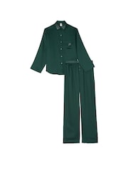 Victoria's Secret PINK Deep Forest Green Diamante Long Pyjama Set - Image 3 of 3
