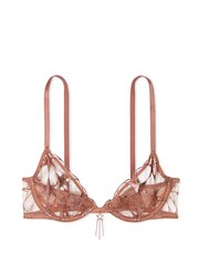 Victoria's Secret Rose Gold Unlined Demi Star Embroidery Bra - Image 3 of 5