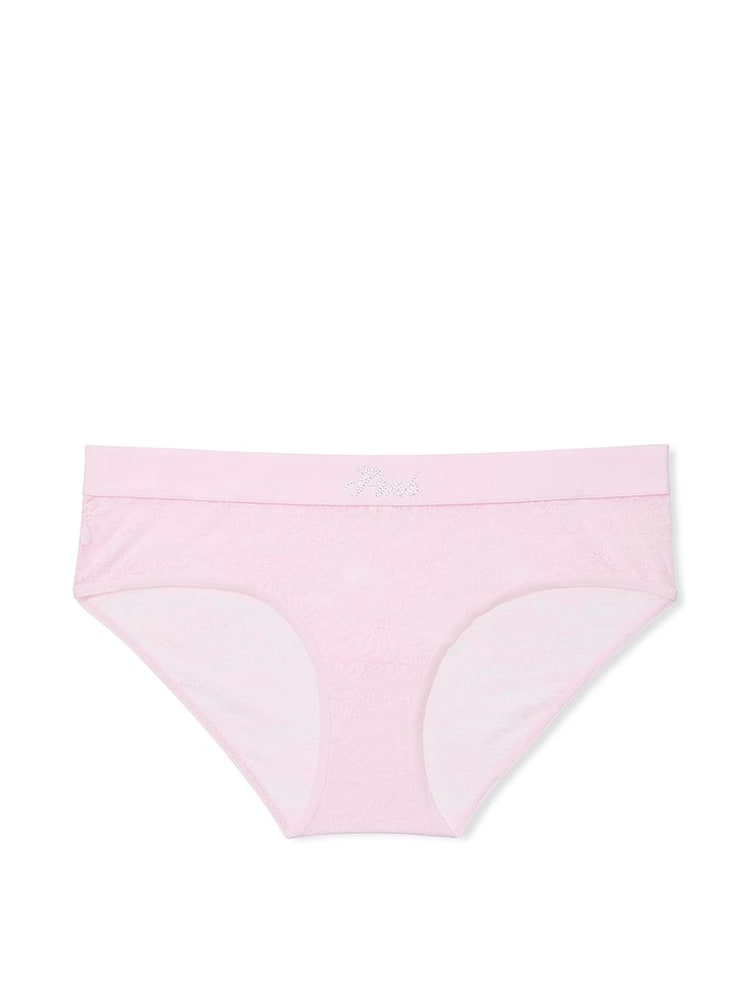 Victoria's Secret PINK Pink Tulip Diamante Hipster Floral Lace Knickers - Image 3 of 3