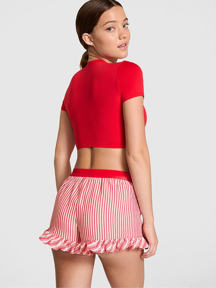 Victoria's Secret PINK Vermillion Red Stripe Short Pyjama Bottoms - Image 2 of 4