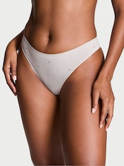 Victoria's Secret Silver Pearl Grey Stars Thong Knickers - Image 1 of 3