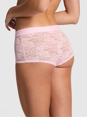Victoria's Secret PINK Pink Tulip Diamante Short Floral Lace Knickers - Image 2 of 3