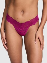 Victoria's Secret PINK Thriller Purple Lace Thong Knickers - Image 1 of 3