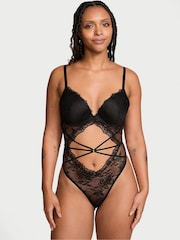 Victoria's Secret Black Rose Lace Bodysuit - Image 1 of 3