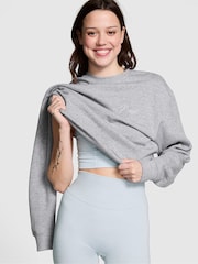 Victoria's Secret PINK Grey Heather Diamante Sweatshirt - Image 1 of 3