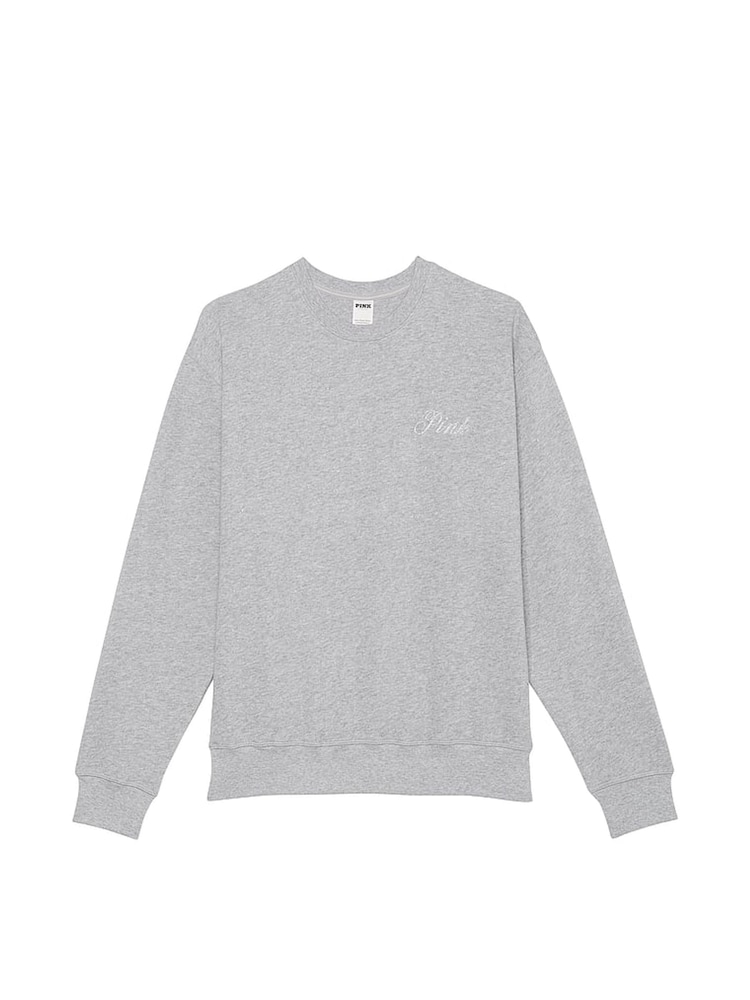 Victoria's Secret PINK Grey Heather Diamante Sweatshirt - Image 3 of 3
