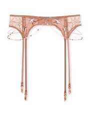 Victoria's Secret Rose Gold Star Embroidery Suspenders - Image 1 of 4