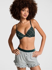 Victoria's Secret PINK Deep Forest Green Stripe Short Pyjama Bottoms - Image 1 of 3
