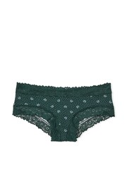 Victoria's Secret PINK Deep Forest Green Lace Trim Rib Cheeky Knickers - Image 3 of 3