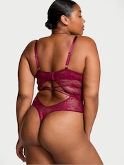 Victoria's Secret Campari Red Rose Lace Bodysuit - Image 2 of 3