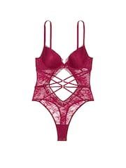 Victoria's Secret Campari Red Rose Lace Bodysuit - Image 3 of 3