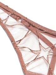 Victoria's Secret Rose Gold Star Embroidery Knickers - Image 5 of 5
