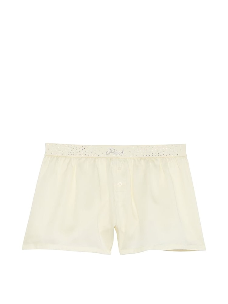 Victoria's Secret PINK Creamer White Diamante Pyjama Shorts - Image 3 of 3