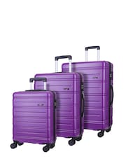 Rock Purple Lisbon Suitcase 3 PC - Image 1 of 5