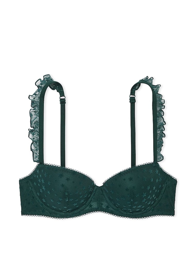 Diep bosgroen - Victoria's Secret PINK beha van kant met sterretjesmotief - Image 3 of 3