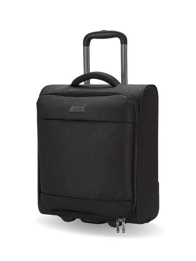 Rock Paris Underseat Black Suitcase - Image 1 of 3