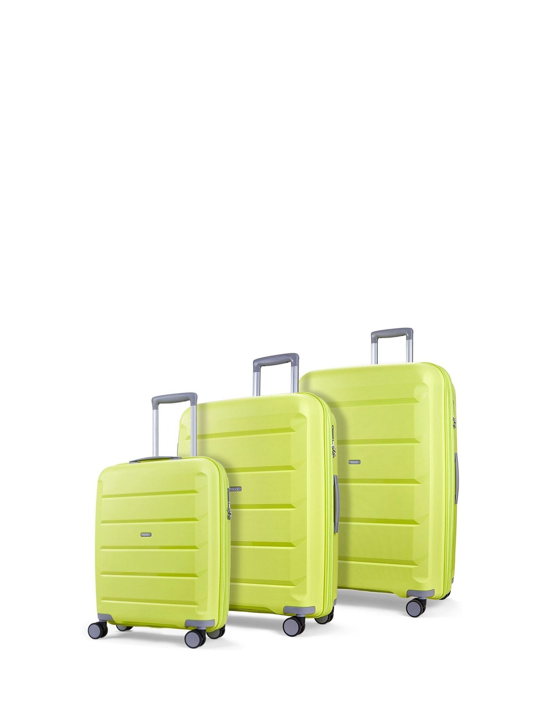 George Lime Green Rock Tr-0239-Lim Tulum Lime 3Pc Suitcase Set - Image 5