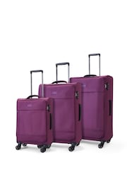 Rock Purple Paris Suitcase 3 PC - Image 1 of 5